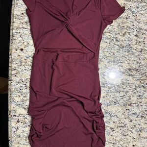 SHEIN Chic Wine Mini Dress